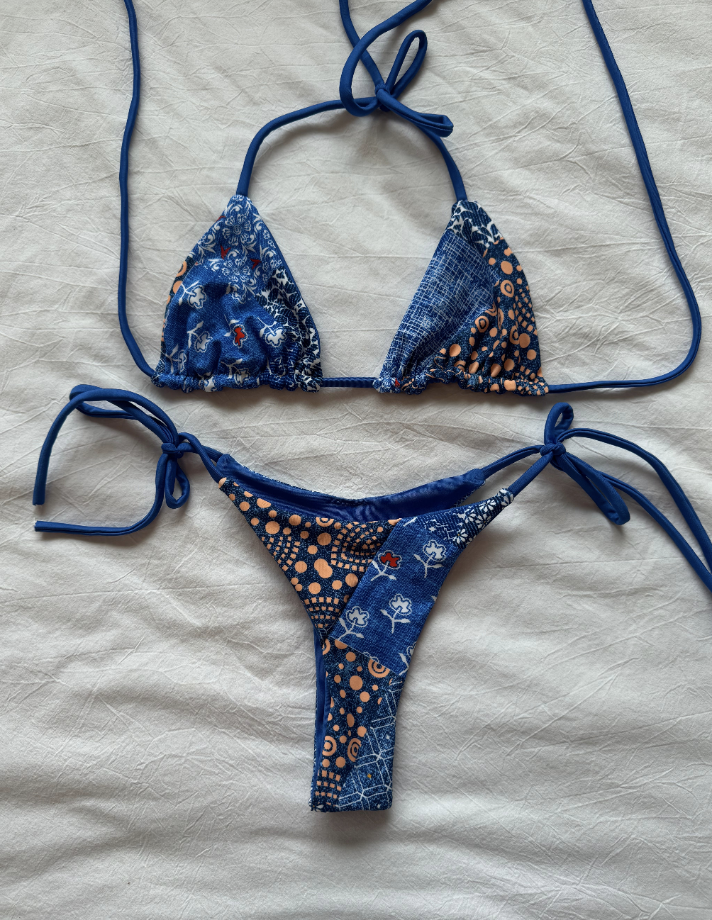 Blue Patchwork/Cobalt Set