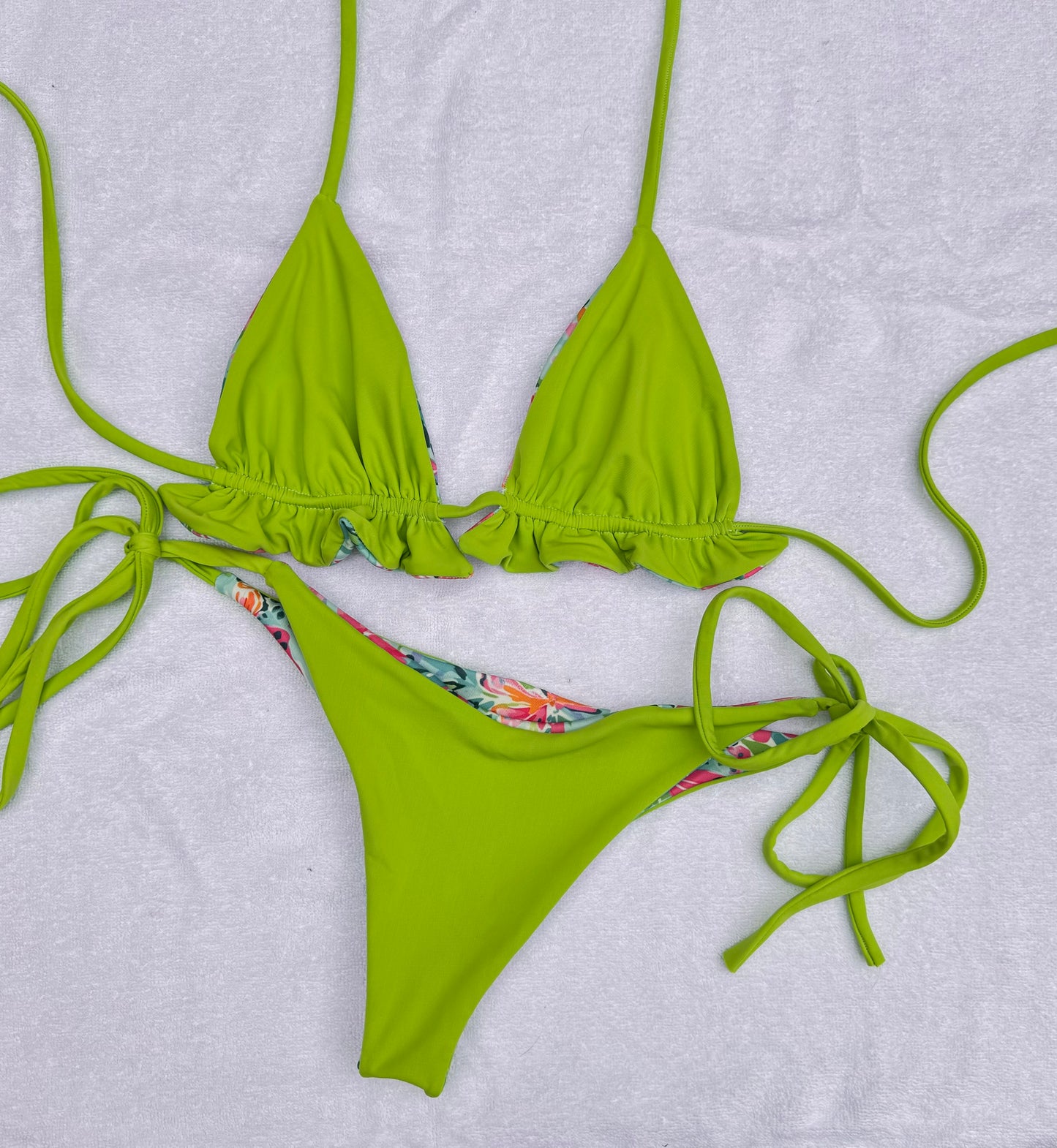 Butterfly and Lime Green Reversible Hendry Bottoms