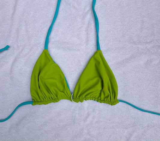 Lime Green and Turquoise Splash Mesa top